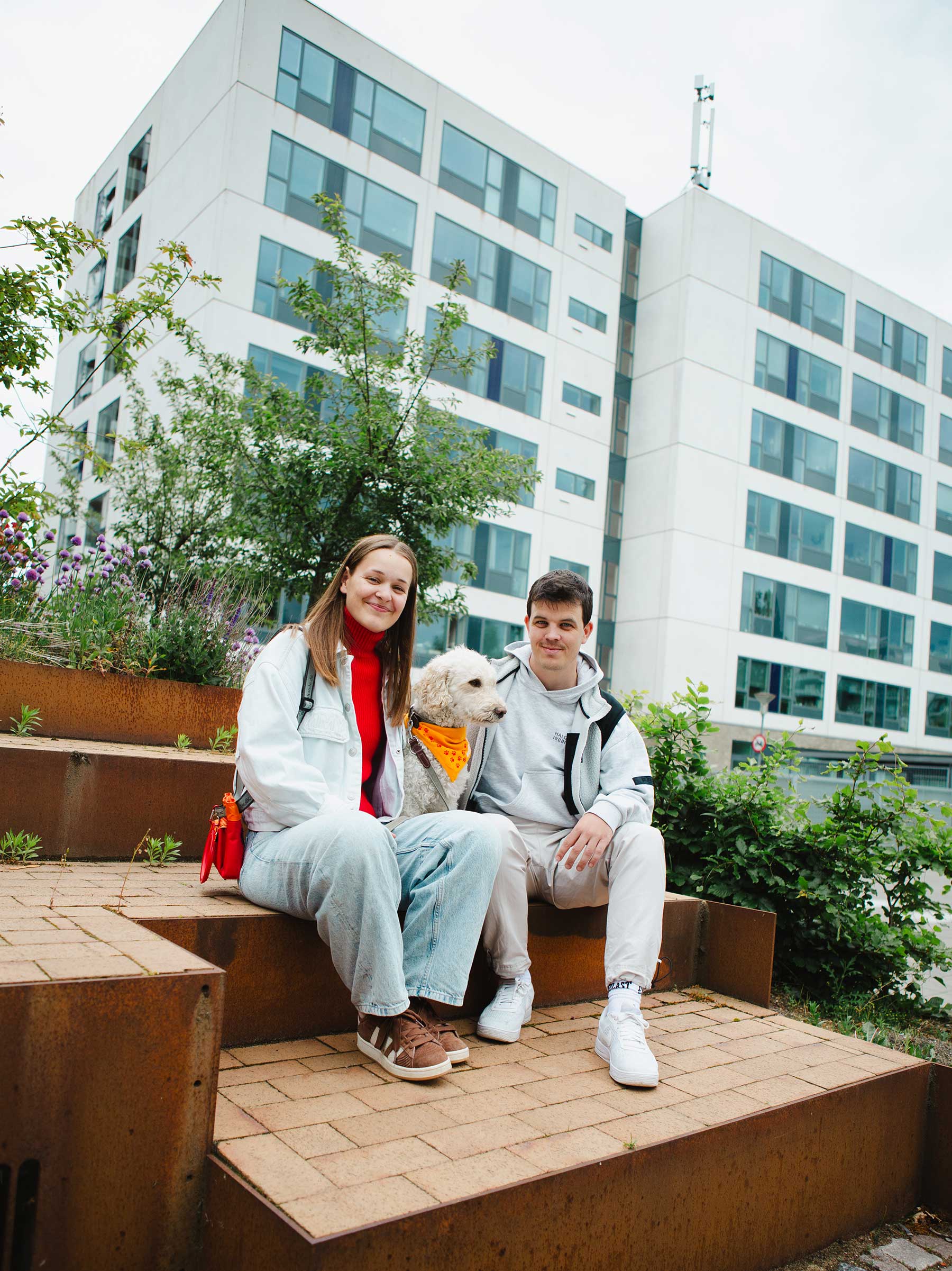 Eddie er besøgshund hos TrygFonden